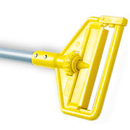 H125 Side Gate Wet Mop Handle, Large Yellow Plastic Head, Gray Aluminum Handle